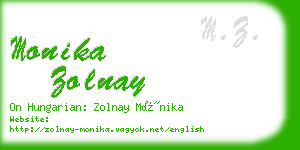 monika zolnay business card